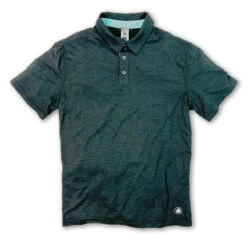 AO Apparel Men's Performance Tech Polo -Patagonia Shop AOA041 alabama outdoors performance tech polo heather black web