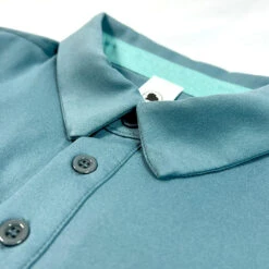 AO Apparel Men's Performance Tech Polo -Patagonia Shop AOA041 alabama outdoors performance tech polo heather blue ashes collar buttons WEB