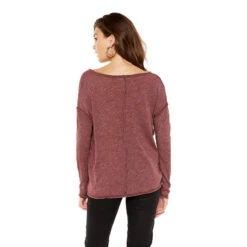 Project Social T Women's Get Up & Go Longsleeve Top -Patagonia Shop Project Social T Womens Get Up Go Longsleeve Burgundy 3