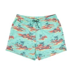 AFTCO Men's Strike Print Swim Shorts - 5.5" Inseam -Patagonia Shop aftco mens strike print swim shorts ocean wave grid