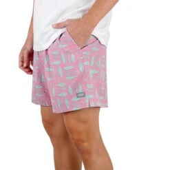 AFTCO Men's Strike Print Swim Shorts - 5.5" Inseam -Patagonia Shop aftco mens strike print swim shorts rose dawn 2