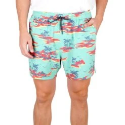 AFTCO Men's Strike Print Swim Shorts - 5.5" Inseam -Patagonia Shop aftco mens strike swim shorts ocean wave 2
