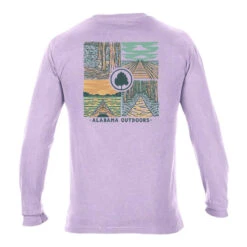 Alabama Outdoors Alabama Scapes Comfort Colors Long Sleeve T-Shirt -Patagonia Shop alabama outdoors alabama scapes long sleeve comfort colors t shirt orchid