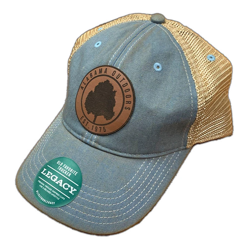 Alabama Outdoors Milbrook Leather Patch Trucker Hat 2 Alabama Outdoors Milbrook Leather Patch Trucker Hat - Image 2
