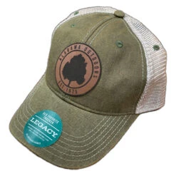 Alabama Outdoors Milbrook Leather Patch Trucker Hat 5 Alabama Outdoors Milbrook Leather Patch Trucker Hat -Patagonia Shop alabama outdoors apparel leather patch hat green grid