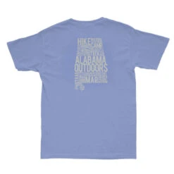 Alabama Outdoors Pima Cotton State Words Short-Sleeve Pocket T-Shirt
