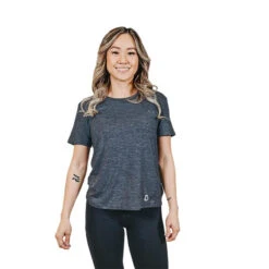 AO Apparel Women's Tech Short-Sleeve Shirt -Patagonia Shop alabama outdoors apparel womens tech short sleeve shirt heather black