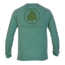 Alabama Outdoors Comfort Colors Long-Sleeve Pocket T-Shirt -Patagonia Shop alabama outdoors comfort colors long sleeve pocket t shirt light green grid