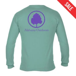 Alabama Outdoors Comfort Colors Long-Sleeve Pocket T-Shirt -Patagonia Shop alabama outdoors comfort colors long sleeve t shirt seafoam grape