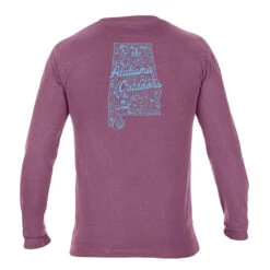 Patagonia Shop -Patagonia Shop alabama outdoors holiday promo comfort colors long sleeve t shirt berry blue grid