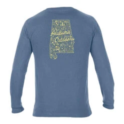 Alabama Outdoors 2021 Holiday Promo Comfort Colors Long-Sleeve T-Shirt -Patagonia Shop alabama outdoors holiday promo comfort colors long sleeve t shirt blue jean yellow grid