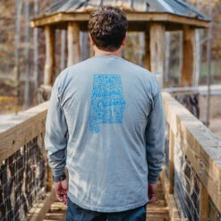 Alabama Outdoors 2021 Holiday Promo Comfort Colors Long-Sleeve T-Shirt -Patagonia Shop alabama outdoors holiday promo long shirt detail 1