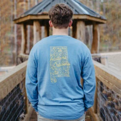 Alabama Outdoors 2021 Holiday Promo Comfort Colors Long-Sleeve T-Shirt -Patagonia Shop alabama outdoors holiday promo long shirt detail 3