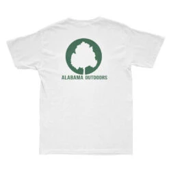Alabama Outdoors Pima Cotton Initial Coin Short-Sleeve Pocket T-Shirt -Patagonia Shop alabama outdoors pima cotton short sleeve initial logo white gren grid