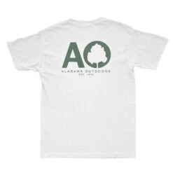 Alabama Outdoors Pima Cotton Legacy Short-Sleeve Pocket T-Shirt -Patagonia Shop alabama outdoors pima cotton short sleeve original logo t shirt ice white ao green grid