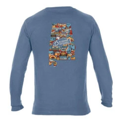 Alabama Outdoors State Badge Long-Sleeve Comfort Colors T-Shirt -Patagonia Shop alabama outdoors state badge logo long sleeve t shirt blue jean grid