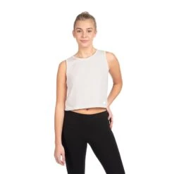 AO Next Level Women's Cropped Tank -Patagonia Shop ao apparel womens cropped tank white