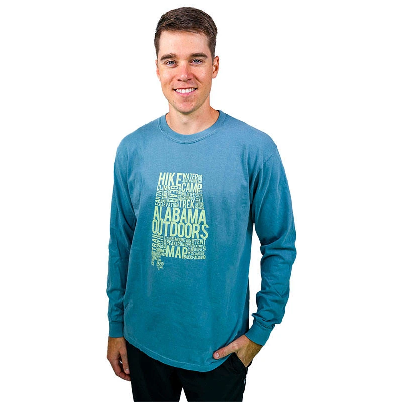 Alabama Outdoors State Words Comfort Colors Long-sleeve T-Shirt 3 Alabama Outdoors State Words Comfort Colors Long-sleeve T-Shirt - Image 3