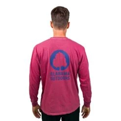 Alabama Outdoors Initial Coin Comfort Colors Longsleeve T-Shirt -Patagonia Shop aot378 ao initial coin comfort colors long sleeve crimson blue