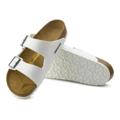 Birkenstock Arizona Unisex White Sandals -Patagonia Shop birkenstock arizona white sandals 20aye 20white 20jesus 20shoes 20on 20top 20of 20each 20other