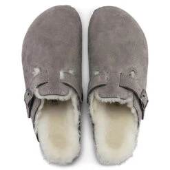 Birkenstock Boston Shearling Clogs -Patagonia Shop birkenstock unisex boston shearling sandals stone 2