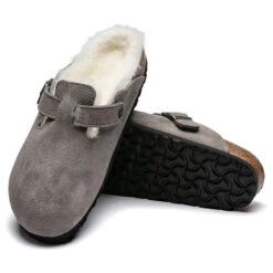 Birkenstock Boston Shearling Clogs -Patagonia Shop birkenstock unisex boston shearling sandals stone 3