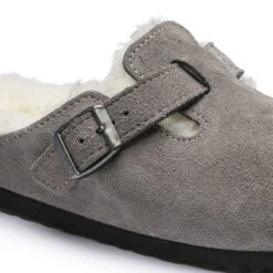 Birkenstock Boston Shearling Clogs -Patagonia Shop birkenstock unisex boston shearling sandals stone 4