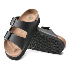 Birkenstock Arizona Vegan Platform Women's Sandals -Patagonia Shop birkenstock womens arizona platform vegan black 3