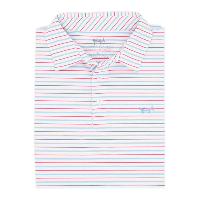 Coastal Cotton Men's Performance Stripe Polo 5 Coastal Cotton Men's Performance Stripe Polo - Image 5