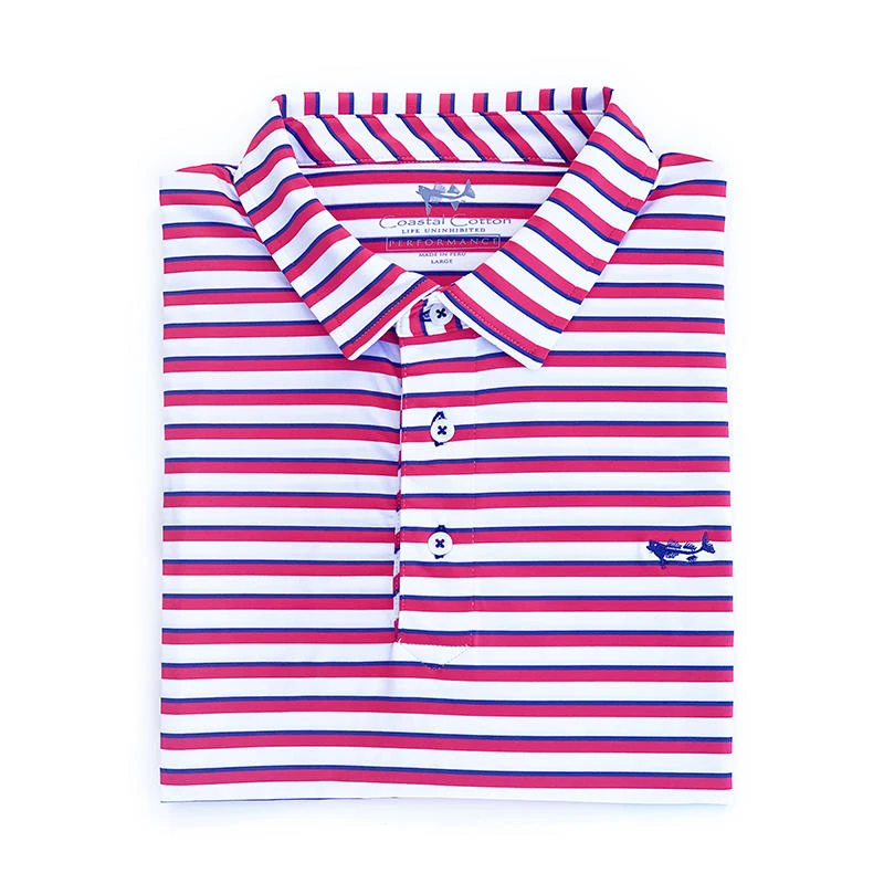 Coastal Cotton Men's Performance Stripe Polo 19 Coastal Cotton Men's Performance Stripe Polo - Image 19