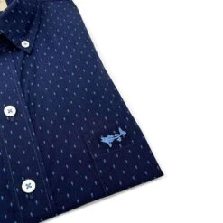 Coastal Cotton Men's Print Performance Short Sleeve Sport Shirt