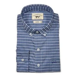 Coastal Cotton Men's Stretch Woven Sports Shirt -Patagonia Shop coastal cotton mens stretch wovens cobalt blue check