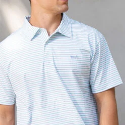 Coastal Cotton Men's Performance Stripe Polo 23 Coastal Cotton Men's Performance Stripe Polo -Patagonia Shop coastal cotton performance polo lifestyle 1
