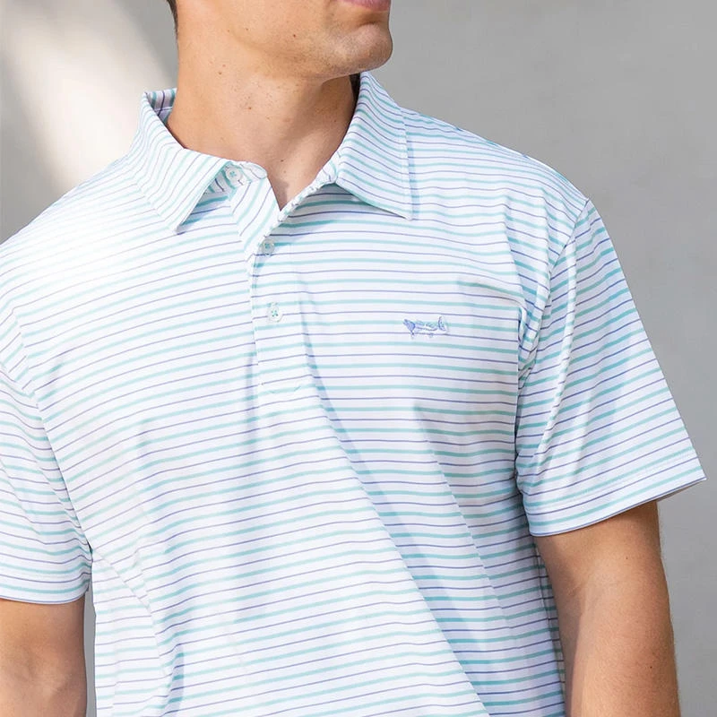 Coastal Cotton Men's Performance Stripe Polo 4 Coastal Cotton Men's Performance Stripe Polo - Image 4