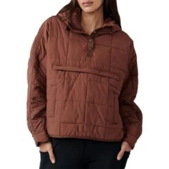 FREE PEOPLE FP Movement Women's Pippa Packable Pullover Puffer -Patagonia Shop fp movement womens pippa packable pullover puffer twinn peaks grid