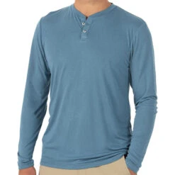 Free Fly Men's Bamboo Cruiser Henley -Patagonia Shop free fly mens bamboo cruiser henley AtlanticBlue 1 1