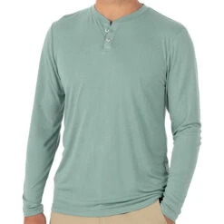 Free Fly Men's Bamboo Cruiser Henley -Patagonia Shop free fly mens bamboo cruiser henley KeysGreen 1 1