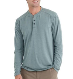 Free Fly Men's Bamboo Long-Sleeve Henley 20 Free Fly Men's Bamboo Long-Sleeve Henley -Patagonia Shop free fly mens bamboo flex henley heather juniper grid