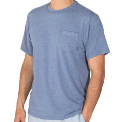 Free Fly Men's Bamboo Flex Pocket Short-Sleeve T-Shirt -Patagonia Shop free fly mens bamboo flex pocket tee denim