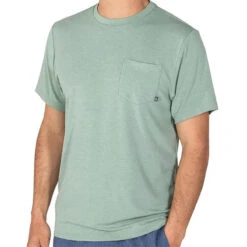 Free Fly Men's Bamboo Flex Pocket Short-Sleeve T-Shirt -Patagonia Shop free fly mens bamboo flex pocket tee heather marsh