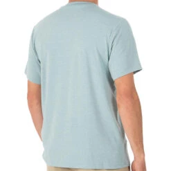 Free Fly Men's Bamboo Flex Pocket Short-Sleeve T-Shirt -Patagonia Shop free fly mens bamboo flex pocket tee HeatherAlpineBlue 2