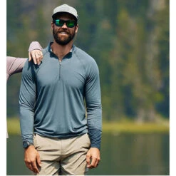 Free Fly Men's Bamboo Flex Quarter-Zip Pullover -Patagonia Shop free fly mens bamboo flex quarter zip heather blue current 6