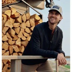 Free Fly Men's Bamboo Heritage Fleece Quarter-Zip Pullover -Patagonia Shop free fly mens bamboo heritage fleece pullover heather black 3