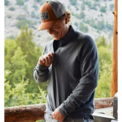 Free Fly Men's Bamboo Heritage Fleece Quarter-Zip Pullover -Patagonia Shop free fly mens bamboo heritage fleece pullover heather black 4