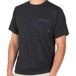 Free Fly Men's Bamboo Flex Pocket Short-Sleeve T-Shirt -Patagonia Shop free fly mens flex tee short sleeve heather black