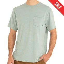 Free Fly Men's Bamboo Flex Pocket Short-Sleeve T-Shirt -Patagonia Shop free fly mens flex tee short sleeve heather keys green sale