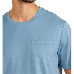 Free Fly Men's Heritage Short-Sleeve Pocket T-Shirt -Patagonia Shop free fly mens heritage pocket t shirt close