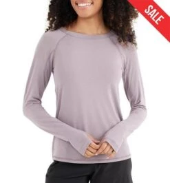 Free Fly Women's Bamboo Midweight Long-Sleeve Shirt -Patagonia Shop free fly womens bamboo midweight long sleeve shirt purple sage grid1