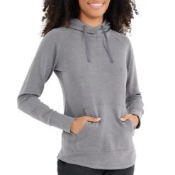Free Fly Women's Bamboo Fleece Pullover Hoody -Patagonia Shop free fly womens fleece hoody heather navy grid