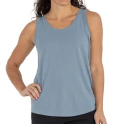 Free Fly Women's Heritage Tank -Patagonia Shop free fly womens heritage tank top blue steel 1